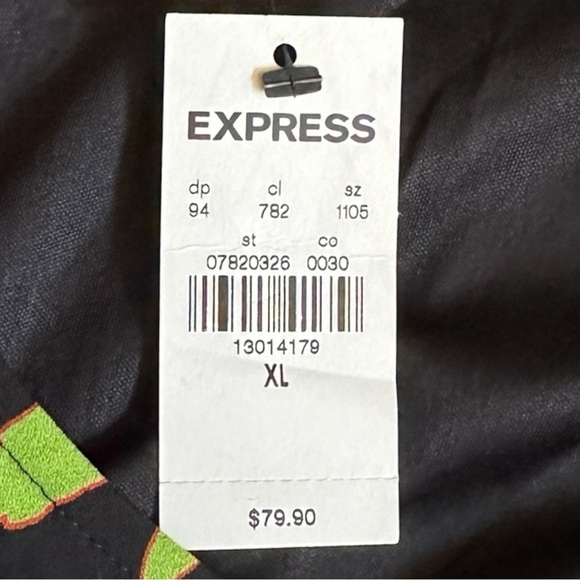 Express Floral Print Flare Sleeve Tiered Mini Dress Size XL NWT Chiffon V-neck - Picture 6 of 8